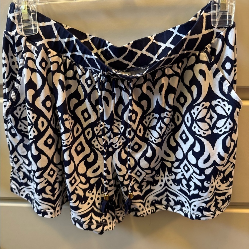 Tommy Bahama Navy & White Patterned pocketed cover up Swimming board shorts